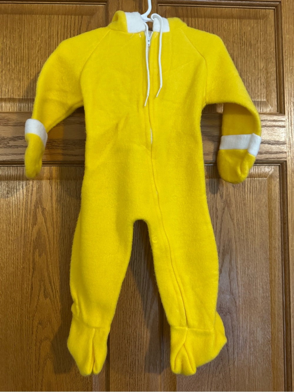 Vintage Toddletime 9/18M Yellow Fleece Hooded Footed Snowsuit Mittens